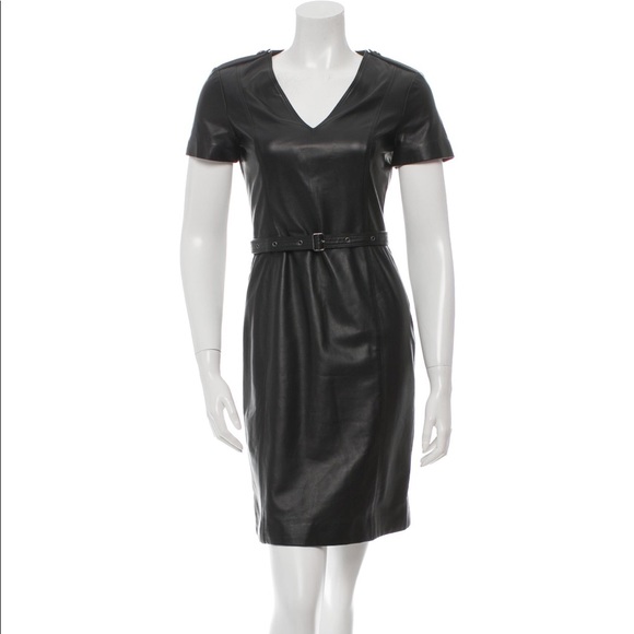 BURBERRY Leather Dress EUC - Picture 1 of 4